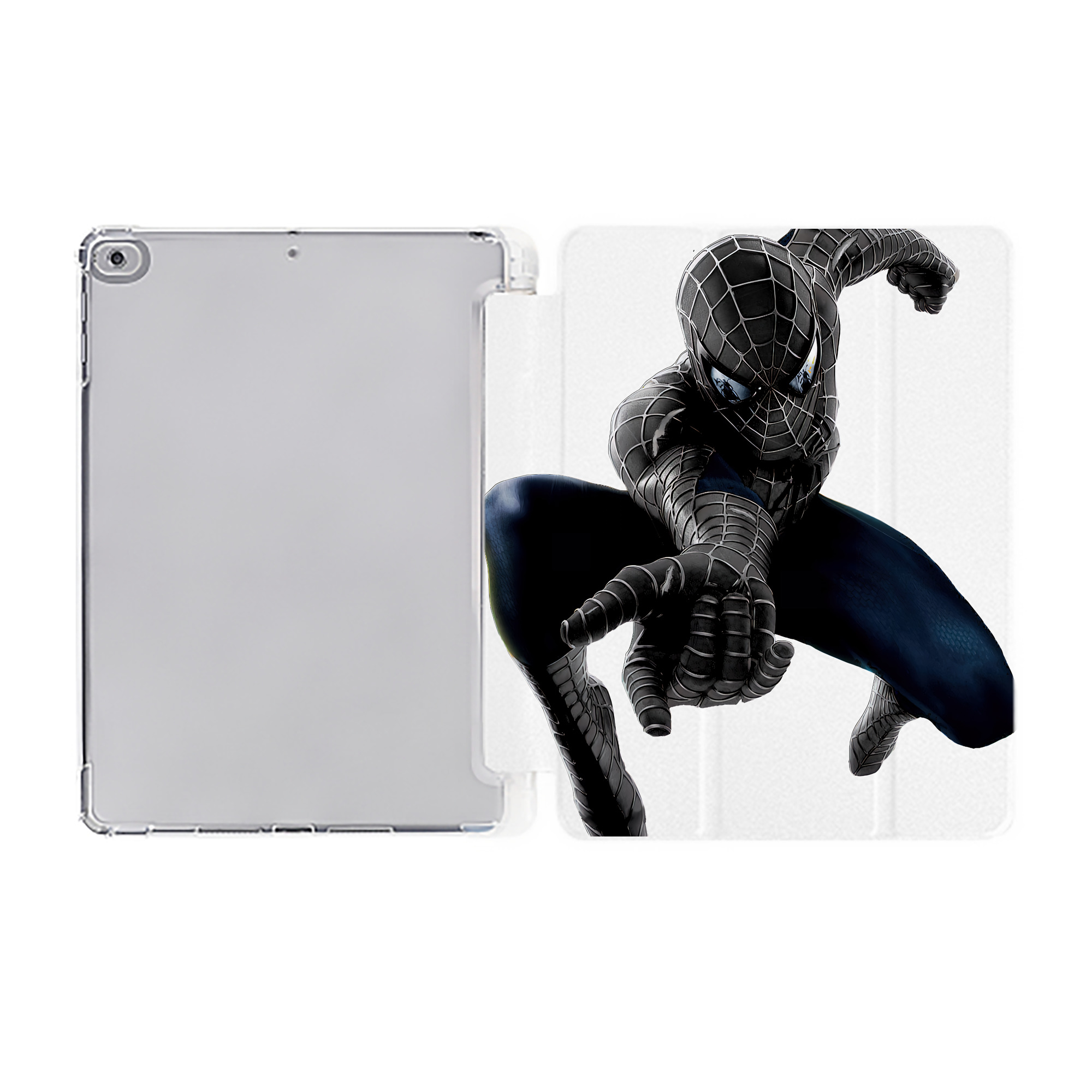 （画像用） Spider Man スパイダーマン IPad ケース ペン収納付き 三つ折りスタンド PUレザー×シリコン 対応機種9.5/10.5/10.9インチ